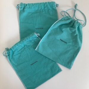 3 Tiffany & Co. Tiffany Blue Drawstring Pouches